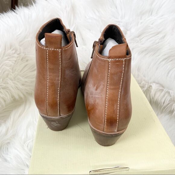 ROAN Aggie leather tan washed leather booties 10 - Picture 7 of 9